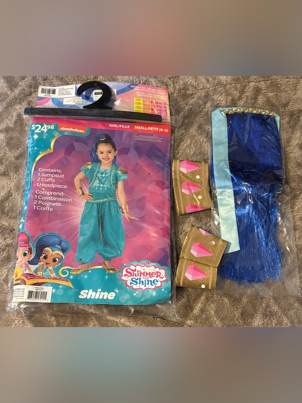 Nickelodeon Shimmer and Shine Teal and Gold Girls Costume Set